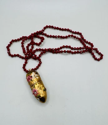 KIT DE COSTURA AUSTRIACO DE COLECCIÓN ESTUCHE DE VIAJE DE LATÓN GRABADO CON CARRETE DEDAL CUENTAS Foto 1 de 4