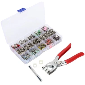 804Pcs Snap Fasteners Kit Sewing Button Punching Machine Hand Pressing Plier - Picture 1 of 22