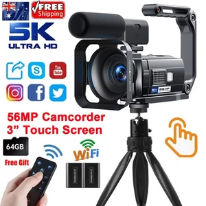 5K Video Camera Ultra HD Camcorder 56.0MP DV WiFi IR Night Vision Digital Camera - Picture 1 of 12