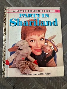 1959 Little Golden Book #360 Party in Shariland 1st Ed “A” Print Shari Lewis - Foto 1 di 10