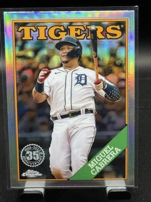 2023 Topps Chrome #88BC-4 Miguel Cabrera 1988 Topps Baseball 35th Anniversary - Image 1 of 2
