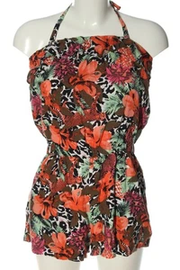 H&M Kurzer Jumpsuit Mujeres Pantalón Talla EU 36 marrón-naranja claro-verde - Imagen 1 de 5