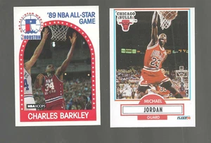 1989 NBA Hoops - All Star - Charles Barkley - 1990 Fleer - Michael Jordan - Sharp - Bild 1 von 2