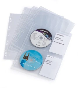 Durable CD/DVD Hüllen Cover Light M, Packung à 10 Taschen, transparent, 523819 - Afbeelding 1 van 4