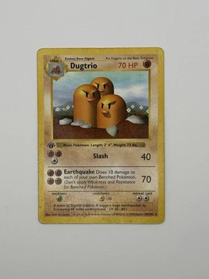 1st Edition Dugtrio 019/102 Base Set (Shadowless) - Image 1 of 2