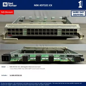 Cisco N9K-X9732C-EX 32 Port 100GB QSFP28 Switch Line Card - Same Day Shipping - Picture 1 of 7