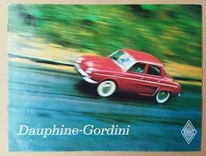 -- CATALOGUE RENAULT DAUPHINE GORDINI -- 10 PAGES - Picture 1 of 2