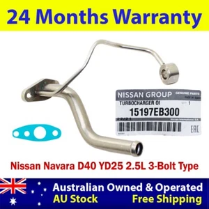 Genuine Turbo Oil Feed&Return Pipe+Gaskets For Nissan Navara D40 YD25 2.5L - Picture 1 of 9