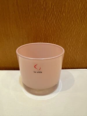 La Vida kleiner Übertopf Teelicht rosa rose Glas Deko schönes Haus 8 cm  - Bild 1 von 2
