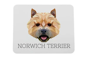 Norwich Terriër geometrische onderlegger Art-Dog - Afbeelding 1 van 4