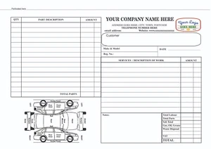 One A4 Duplicate Vehicle Book / Invoice - 50 Sets in a book NCR COLOUR - Picture 1 of 3