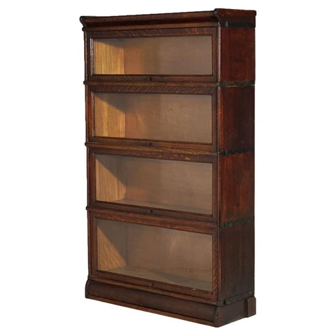 Antique Arts & Crafts Mission Oak Barrister Bookcase, circa 1910 Cover