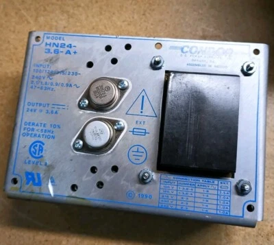 Condor HN24-3.6-A Power Supply 100/120/215/230v 3.6A 24v-dc #710K120 - Image 1 of 3
