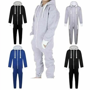 Kids Childrens Unisex Hooded All In One 1Onesie Jumpsuit - Picture 1 of 6