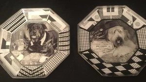 Katherine's Collection Hundeteller 2er Set Rentner Promi Achteck - Bild 1 von 6