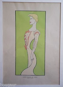 Leonetto CAPPIELLO Unsere Schauspielerinnen MARTHE BRANDES Revue Blanche Schablone 1899 - Bild 1 von 1