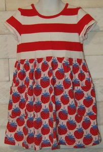 HANNA ANDERSSON T-Shirt Dress Sweet Summer Strawberry Pockets 110 Girls 5 - Picture 1 of 3
