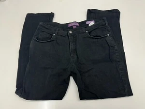 Gloria Vanderbilt Womens Jeans Size 14 Short Amanda Black Denim - Picture 1 of 12