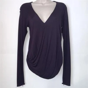 Neu ohne Etikett Ramy Brook dunkelblau V-Ausschnitt Langarm Bluse XS - Bild 1 von 7