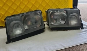 86-93 Mercedes W124 SET of Headlights Lamp Assembly OEM EURO Lens - Picture 1 of 11
