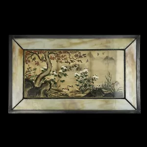 Japanese Screen FLOWERS & BIRDS Ashikaga Period by Genga Smithsonian *Crack - Picture 1 of 6