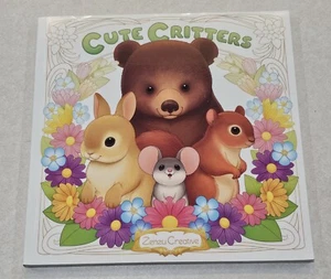 Rare OOP Cute Critters By Zenzu Creative Square Coloring Book - Picture 1 of 2