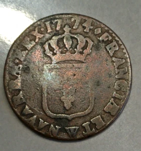 KING LOUIS XV (circula louisiane )(CANADA)SOL 1774 city LILLE - Picture 1 of 2