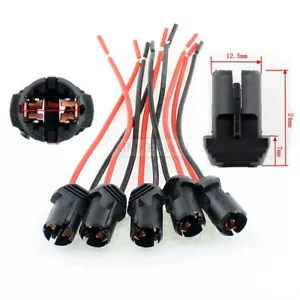 5x W5W T10 Lampen Standlicht Parklicht Fassung Steck Sockel KFZ Mit Kabel 11,5cm - Picture 1 of 7