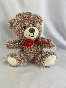 Best Made Toys Plush Teddy Bear 8” Rust Brown White Red Bow 2018 Stuffed Animal - Picture 1 of 7