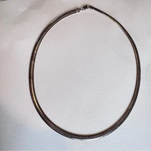 Collar de cadena Omega de plata 925 con marca Milor vintage para mujer joyería - Imagen 1 de 7