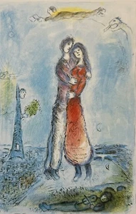 Marc Chagall, Joy, Litografía Offset Vintage 1986 - Imagen 1 de 3