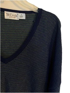 Men’s Size XL Vintage St Croix Knits  Stretch Pullover Sweater V Neck USA - Picture 1 of 5