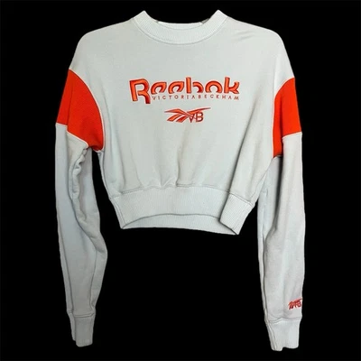 Sudadera Reebok x Victoria Beckham Azul Fresco Talla XS Naranja Logo Athleisure Foto 1 de 4