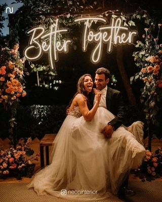 Letrero de neón LED personalizado - Decoración de luz con nombre personalizado para hogar, eventos, boda Foto 1 de 4