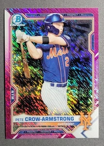 2021 Bowman Chrome Pete Crow Armstrong Fuchsia Shimmer Refractor /199 - Picture 1 of 2