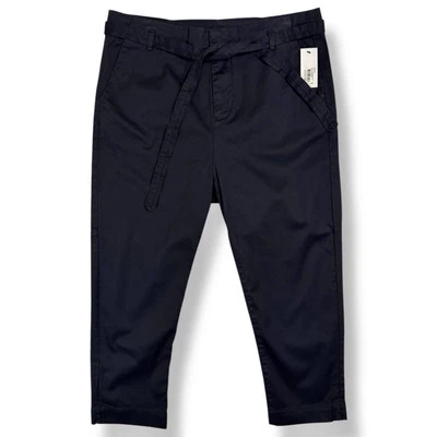 NUEVO Pantalones Cortos Joie Demarius Tiro Alto Slouchy Talla 8 Cinturón Elastizados Capri Foto 1 de 4