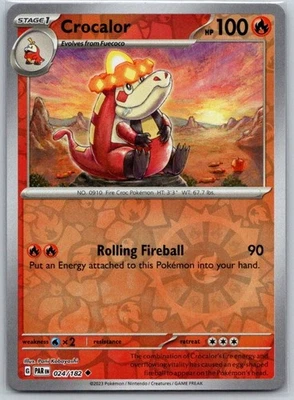 Crocalor 024/182 Reverse Holo SV04: Paradox Rift NM - Image 1 of 2