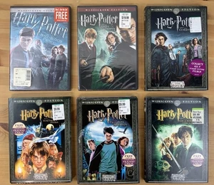 Harry Potter Widescreen DVD Lot (6) Sealed w/ Rare Collectible Trading Cards - Picture 1 of 18