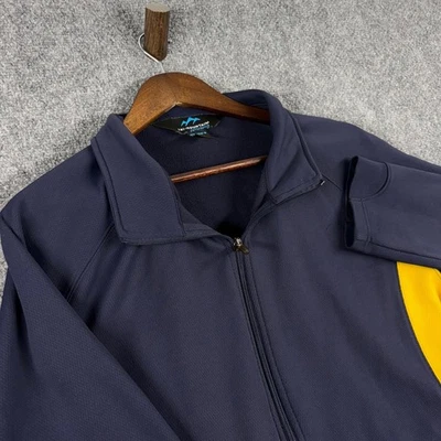 Chaqueta deportiva Tri-Mountain Performance para mujer XL cremallera completa azul marino amarillo Foto 1 de 4