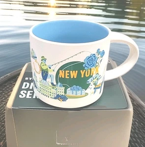 Taza Starbucks Discovery Series Estado de Nueva York 14 fl oz Blanco Azul 2024. NUEVO. - Imagen 1 de 4