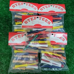 Camisetas de golf Step Tees 3 1/4" madera dura multicolor 5 paquetes de 35 - Imagen 1 de 4