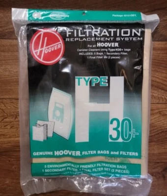Genuine Hoover Vacuum Cleaner Filter & Bag Kit Type H30 #40101001 - Image 1 of 4