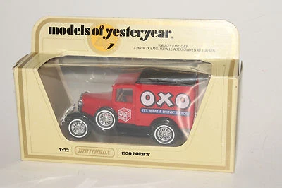 MATCHBOX MODELS OF YESTERYEAR Y-22 1930 FORD MODEL A VAN, OXO DELIVERY, BOXED - Image 1 of 4