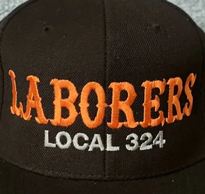 Laborers Local 324 Snapback Hat SF Giants Black and Orange  Flat Bill   One Size - Picture 1 of 4