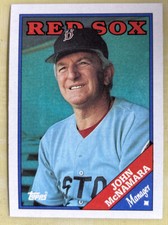 1988 Topps John McNamara Baseball Card #414 Red Sox Manager Mid-Grade EXMT
