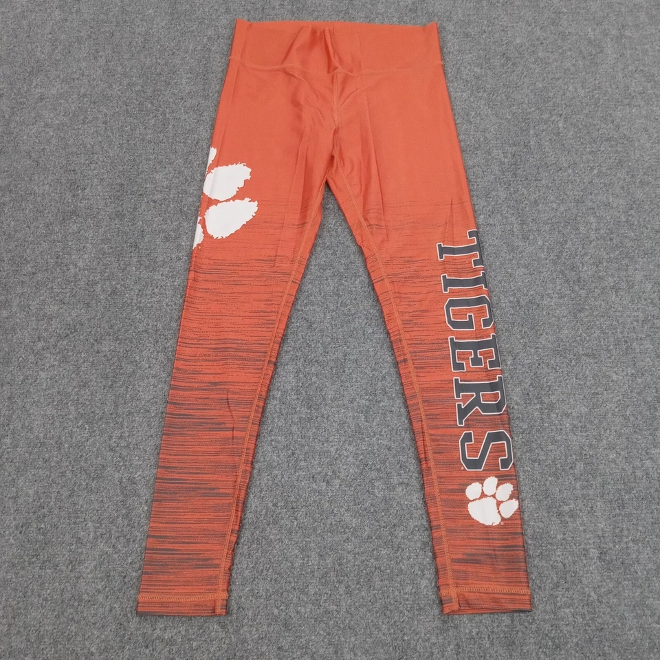Clemson Tigers Leggings Womens Size Large Orange Logo Comfort Casual NCAA - Image 1 of 4