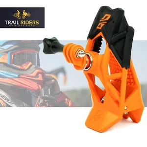 Dango Design Gripper Action Camera Helmet Mount For GoPro DJI Insta360 Orange - Picture 1 of 17