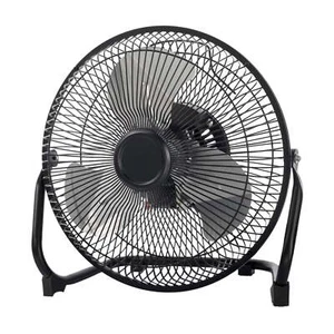 9" 3-Speed High Velocity Wall Mountable Black New Floor Fan - Picture 1 of 8