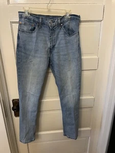 Jeans clásicos Levis 511 34 x30 elásticos premium azul denim bonito desvanecimiento - Imagen 1 de 3