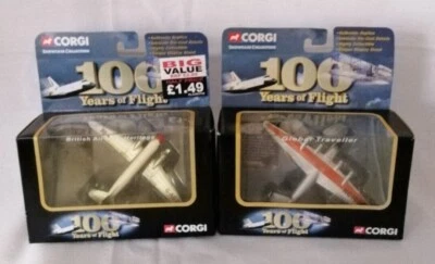 Corgi 100 años de vuelo - aviones fundidos a presión coleccionables X 2, Boeing, Douglas DC-3 Foto 1 de 4